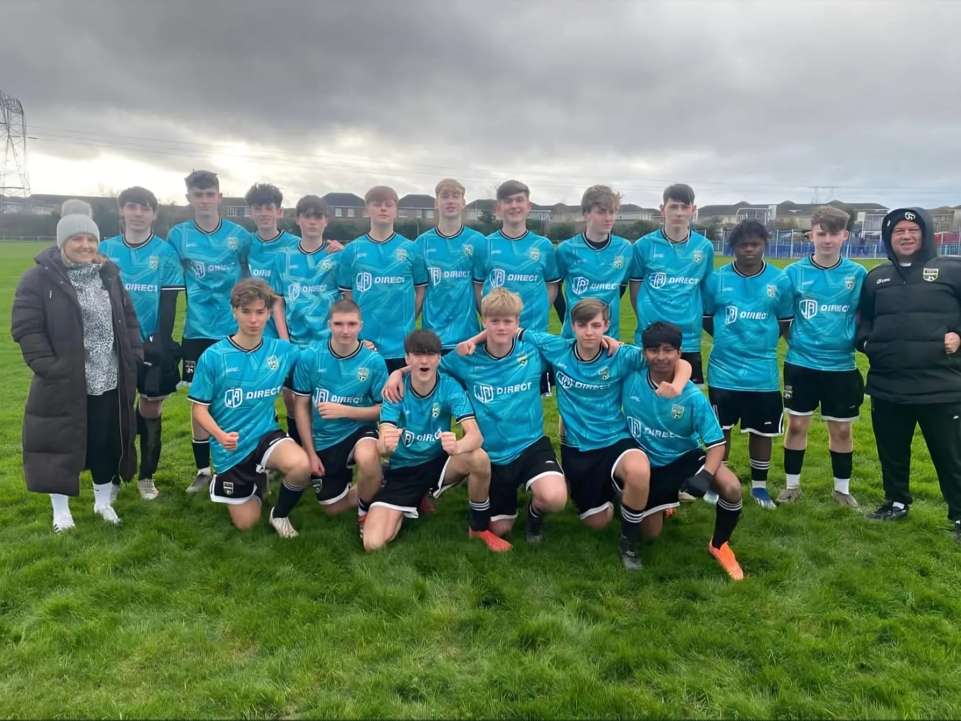 Local youth football team sponsored by J&A Direct